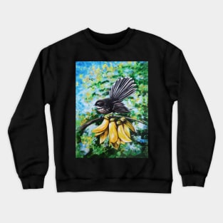 Fantail in Kowhai Blooms Crewneck Sweatshirt